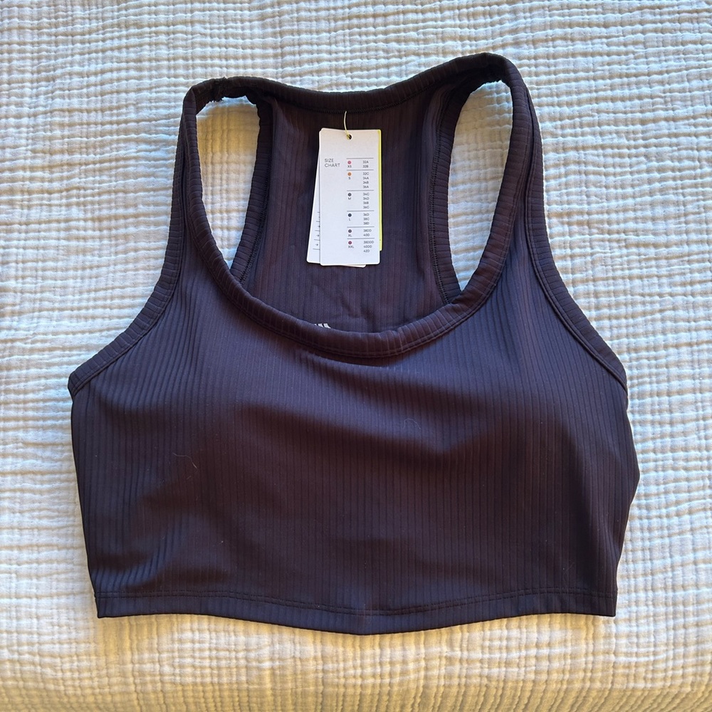 Target black racer back crop top